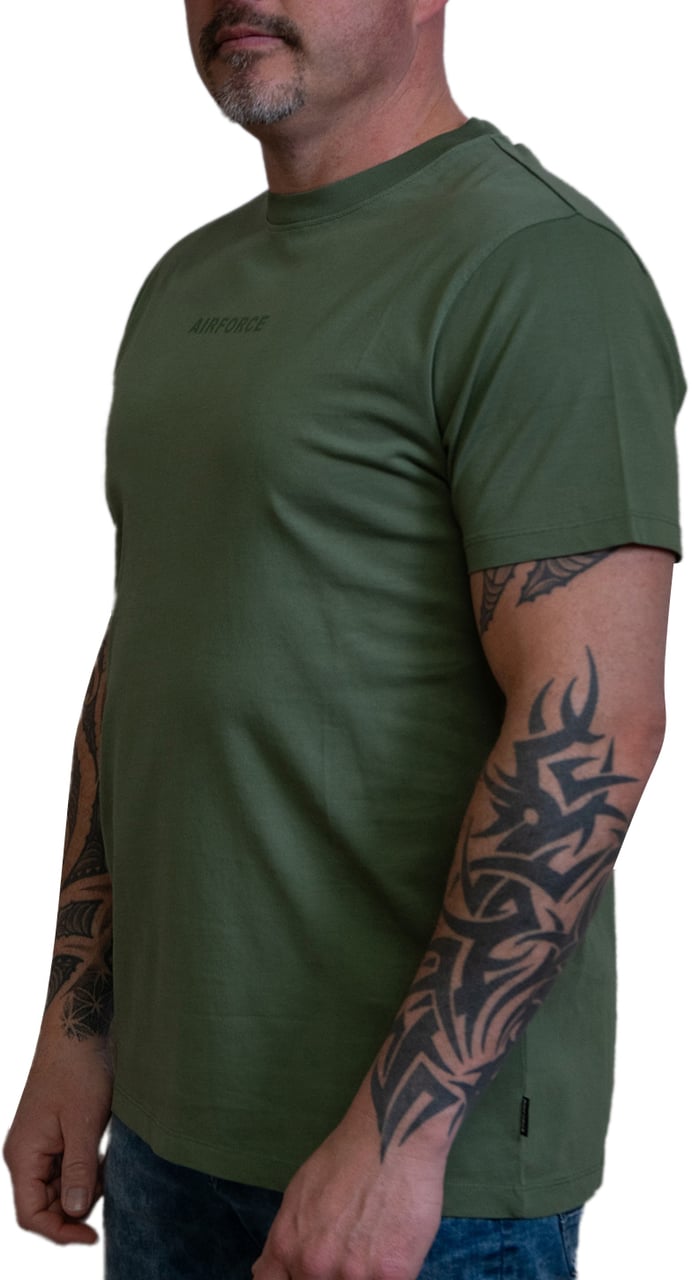 Airforce Wording / Logo T-Shirt Groen