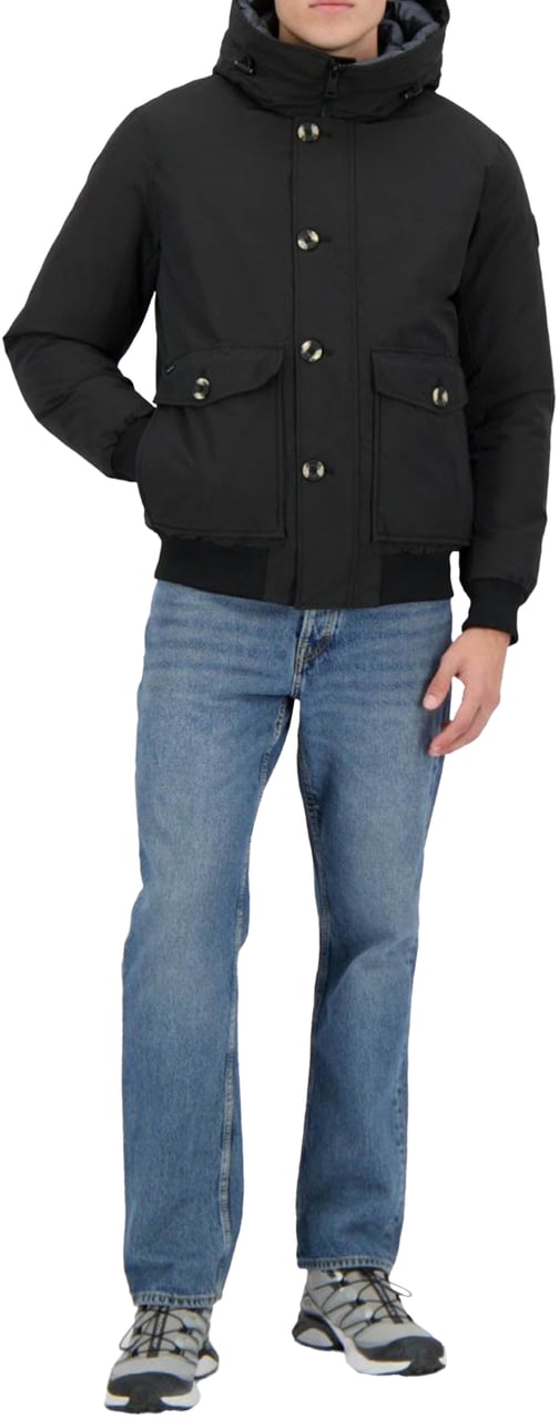 Airforce Pocket Bomber Jacket Zwart