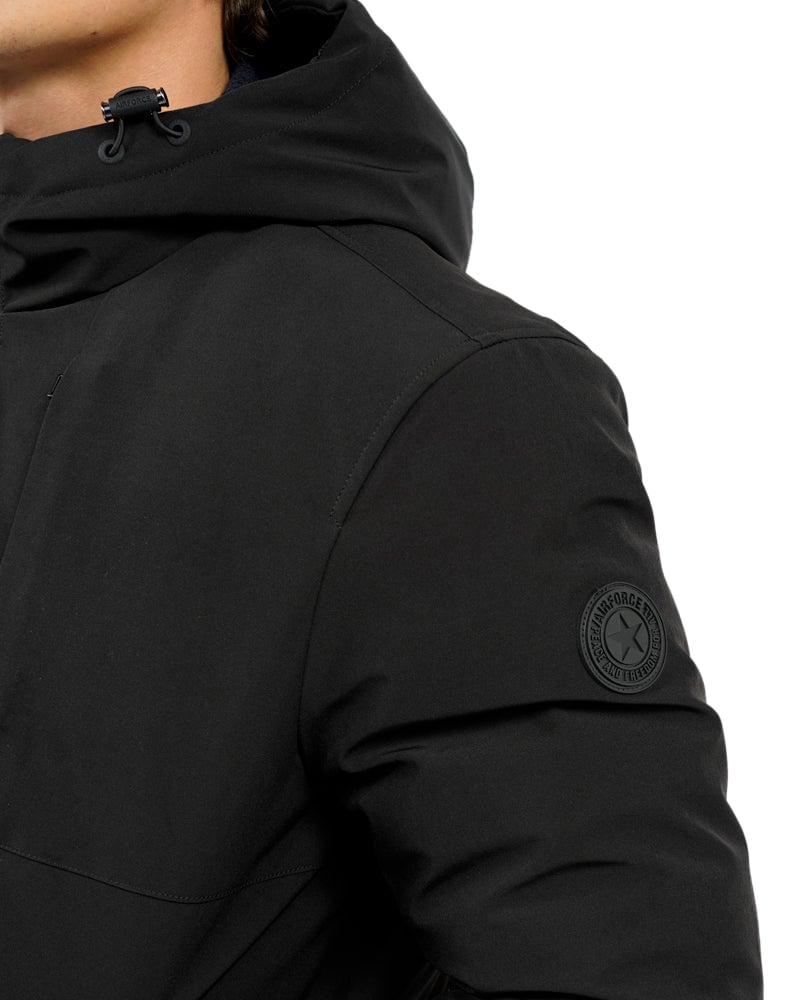 Airforce Hooded Reversible Winterjas Zwart