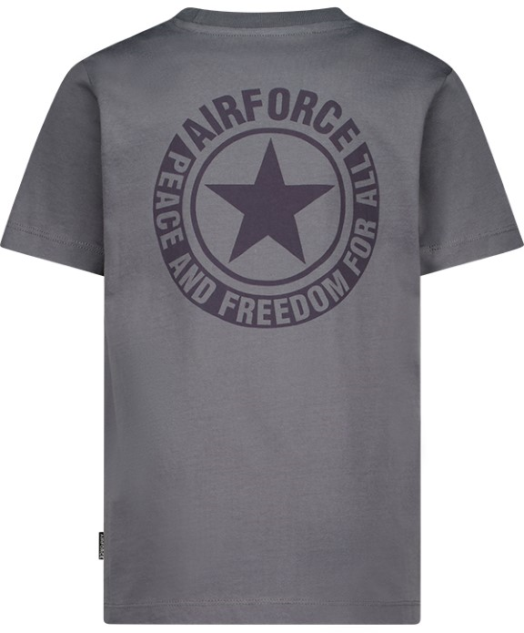 Airforce Woring/Logo T-shirt Grijs