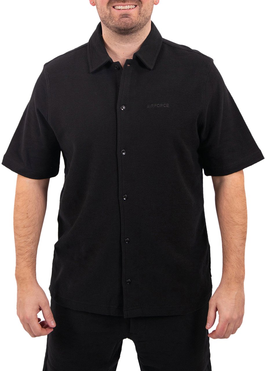 Airforce Airforce Woven Short Sleeve Shirt Zwart