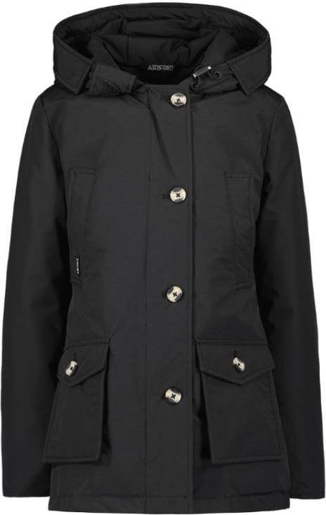 Airforce 4 Pocket Parka Jas Zwart