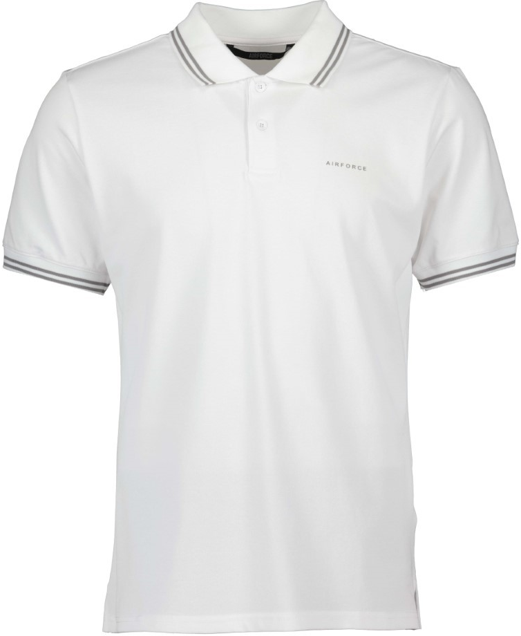 Airforce Doubble Stripe Polo Wit