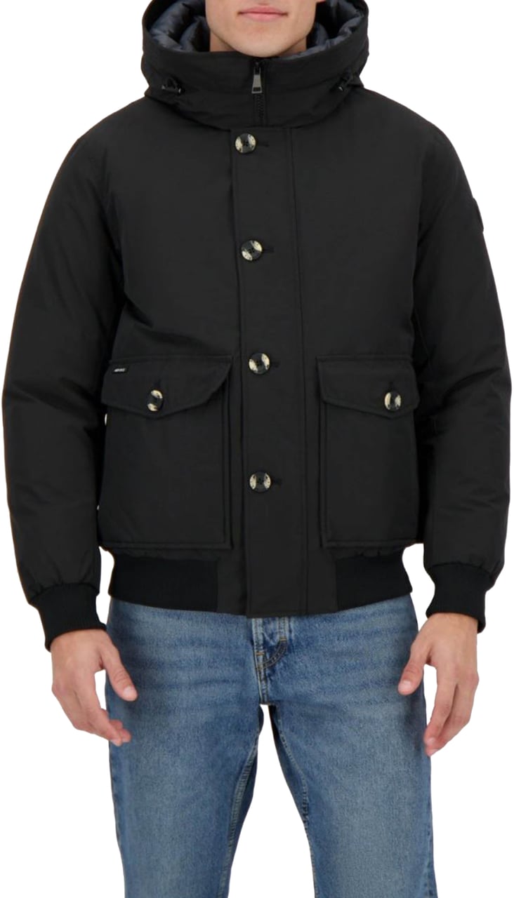 Airforce Pocket Bomber Jacket Zwart