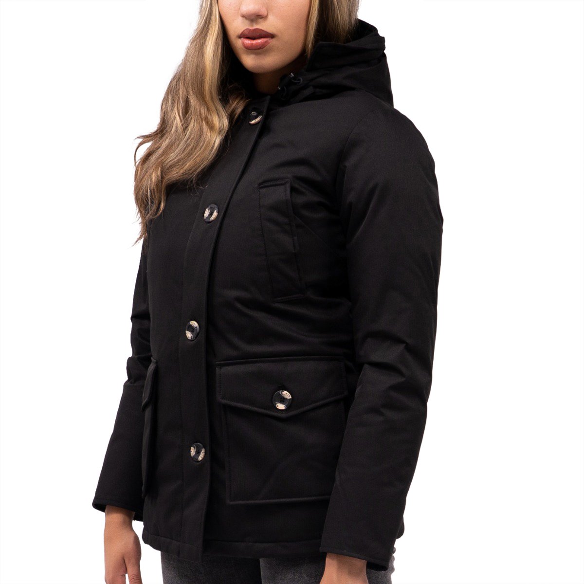 Airforce 4 Pocket Parka Gewatteerde Winterjas Zwart