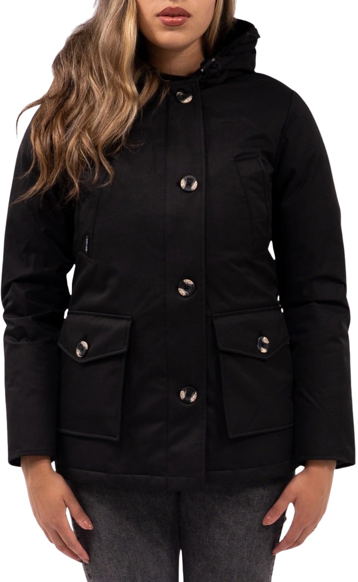 Airforce 4 Pocket Parka Gewatteerde Winterjas Zwart