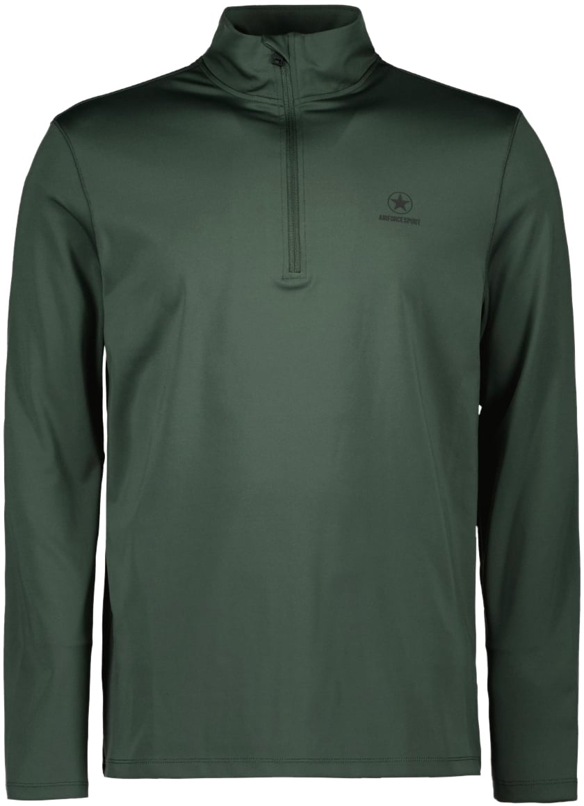 Airforce Sport Basic Zip Pully Bottle Green Divers