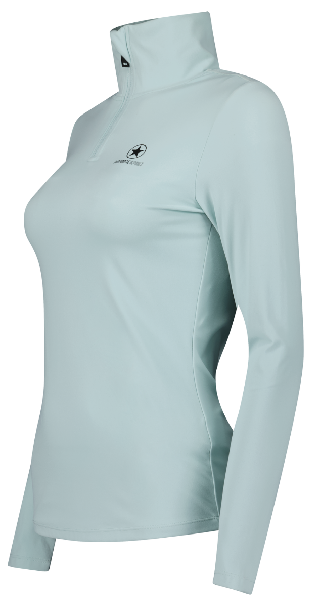 Airforce Sport Basic Zip Pully Pastel Blue/Black Blauw