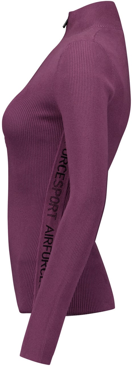 Airforce Sport Ruby Ribbed Pully Berry Wine Divers