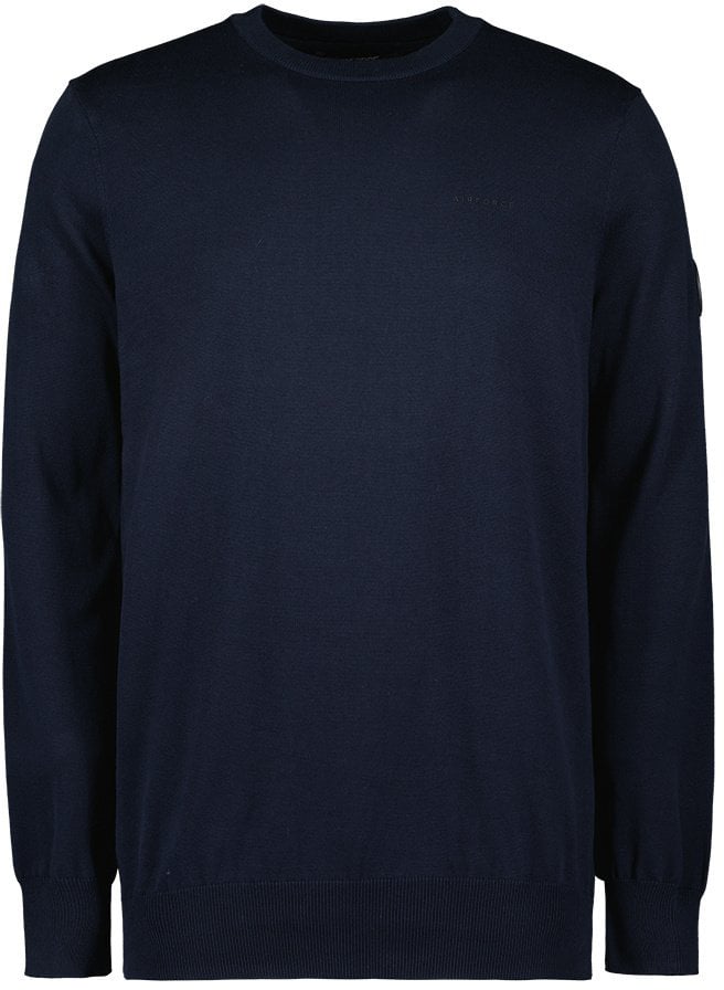 Airforce Knitwear Round Neck Dark Navy Blue Blauw