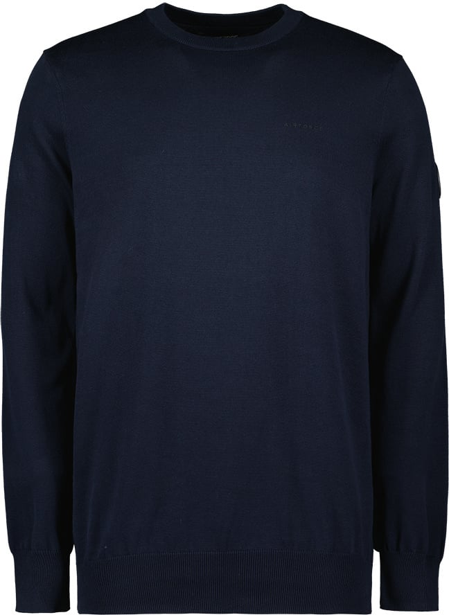 Airforce Knitwear Round Neck Dark Navy Blue Blauw