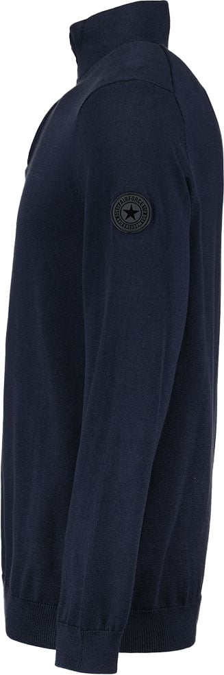 Airforce Knitwear Quarter Zip Blauw
