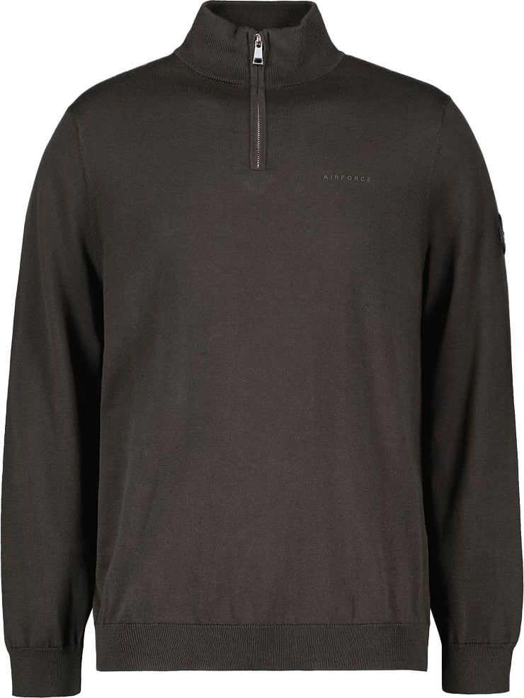 Airforce Knitwear Quarter Zip Grijs