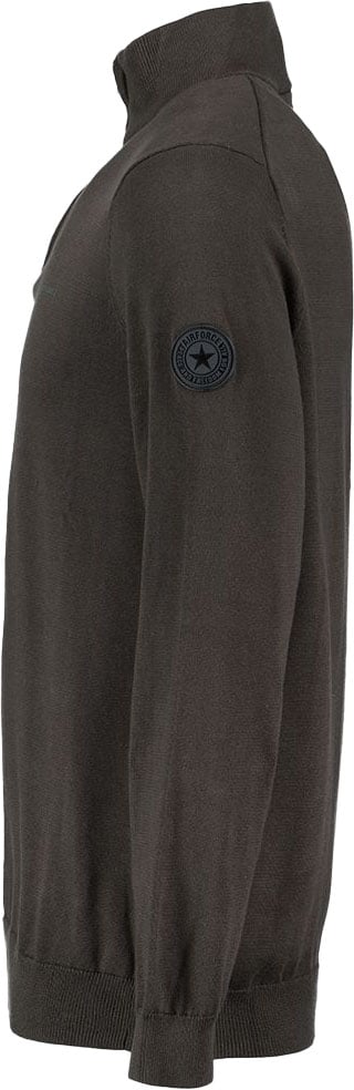 Airforce Knitwear Quarter Zip Grijs