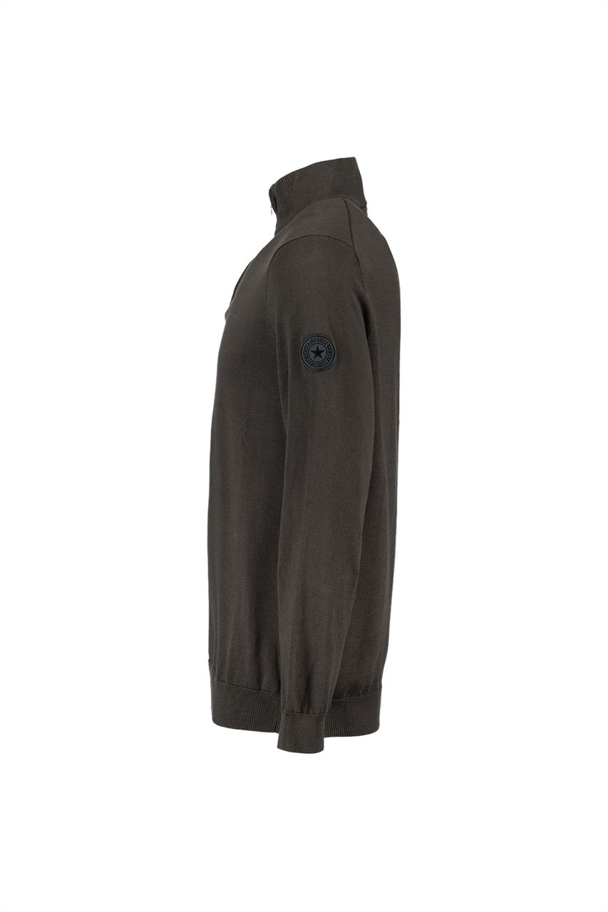 Airforce Knitwear Quarter Zip Zwart