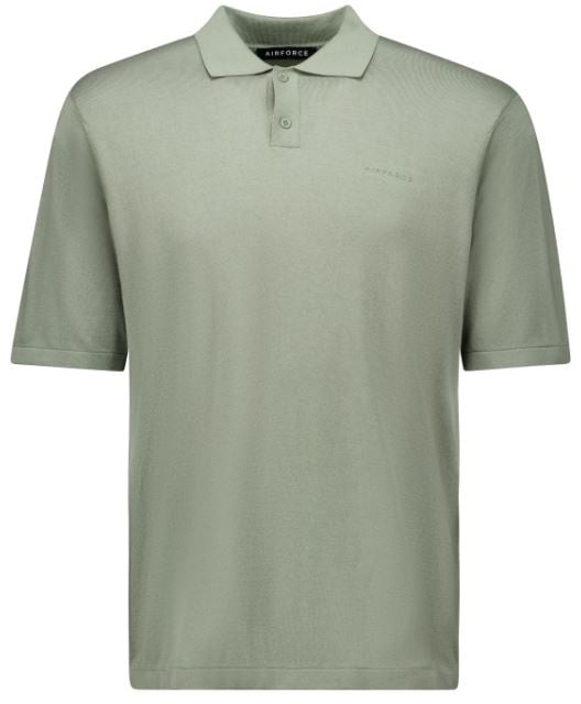 Airforce Knitted Polo Heren Groen