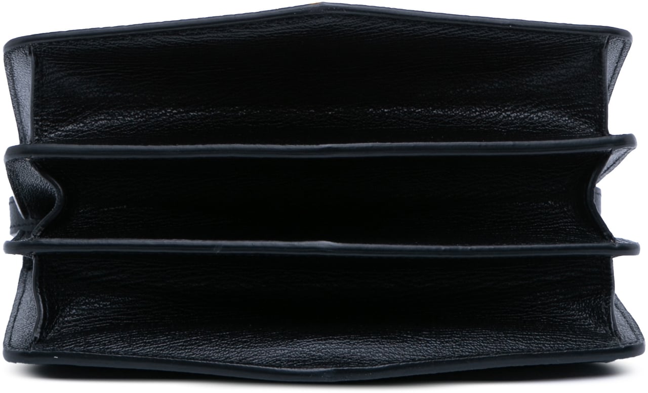 Alaïa Medium Textured Calfskin Le Papa Crossbody Zwart