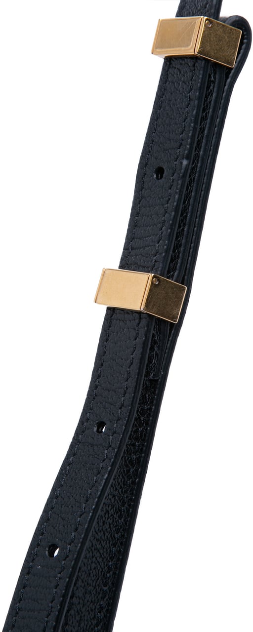 Alaïa Medium Textured Calfskin Le Papa Crossbody Zwart