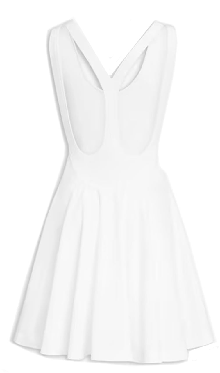 Alaïa Alaia Cotton Mini Dress Wit
