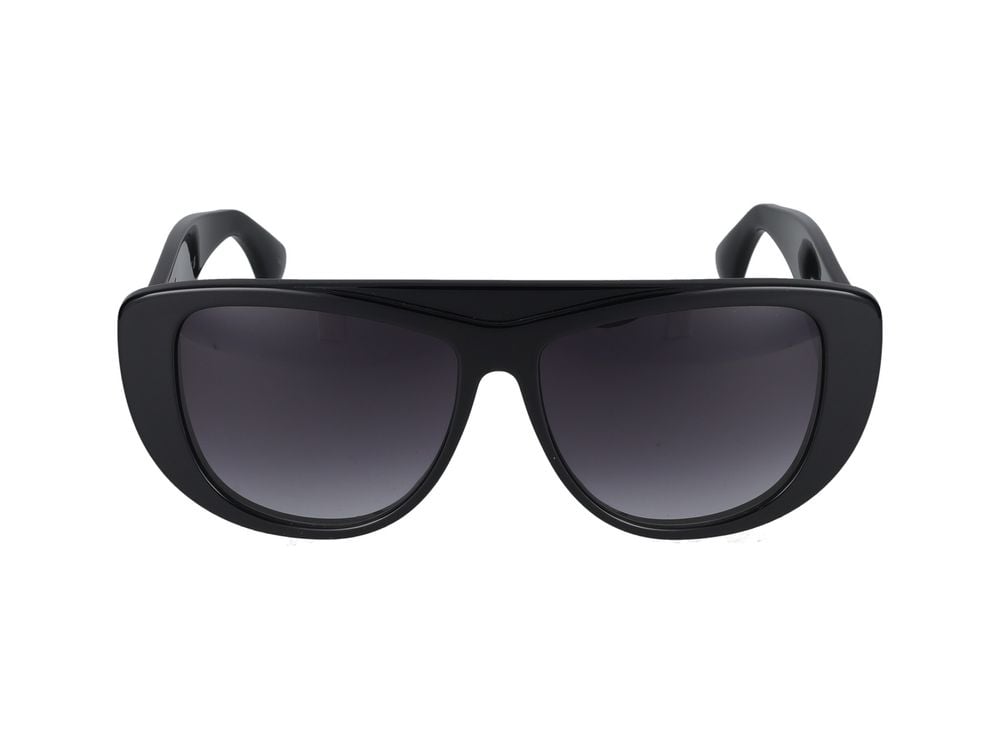 Alaïa Black Floral Cut-Out Oversized Sunglasses Grijs