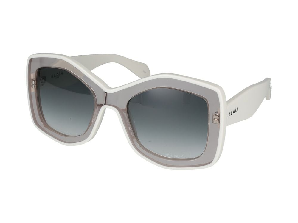 Alaïa Nude Oversized Square Frame Sunglasses Grijs