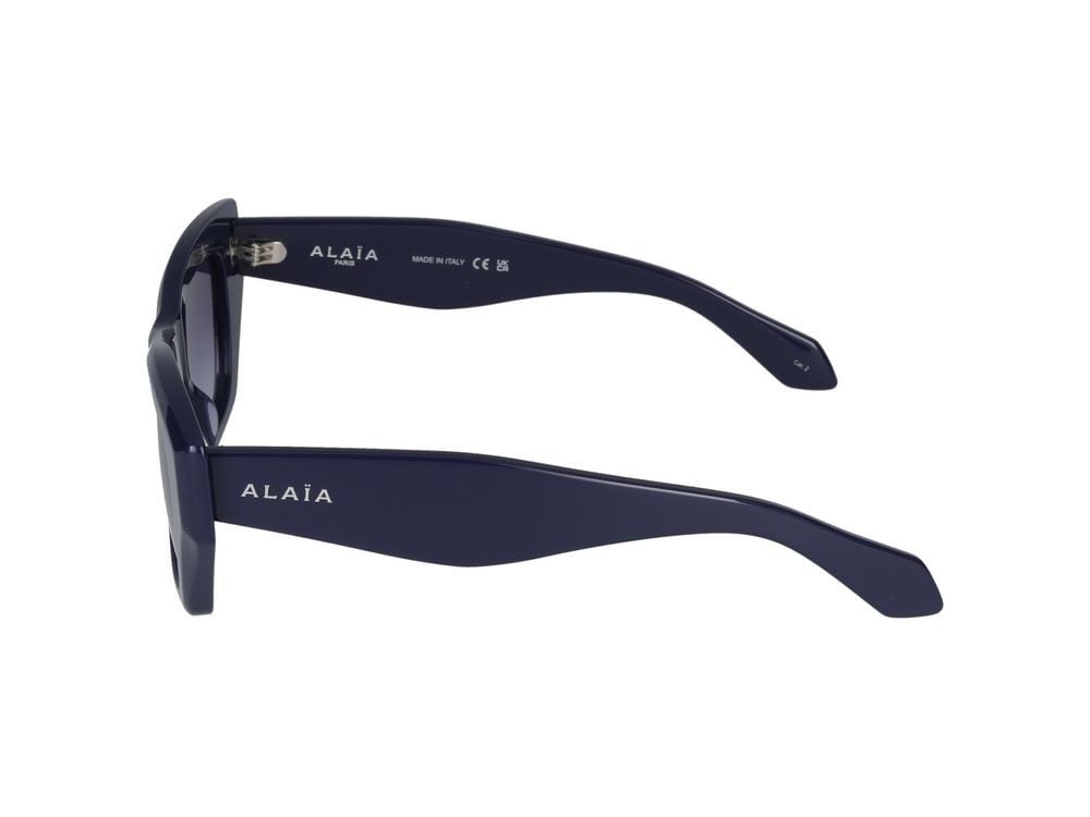 Alaïa Blue Oversized Square Frame Sunglasses Grijs
