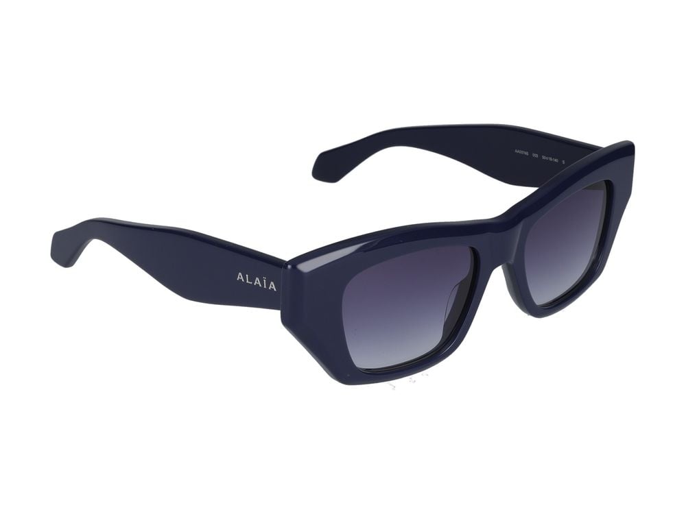 Alaïa Blue Oversized Square Frame Sunglasses Grijs