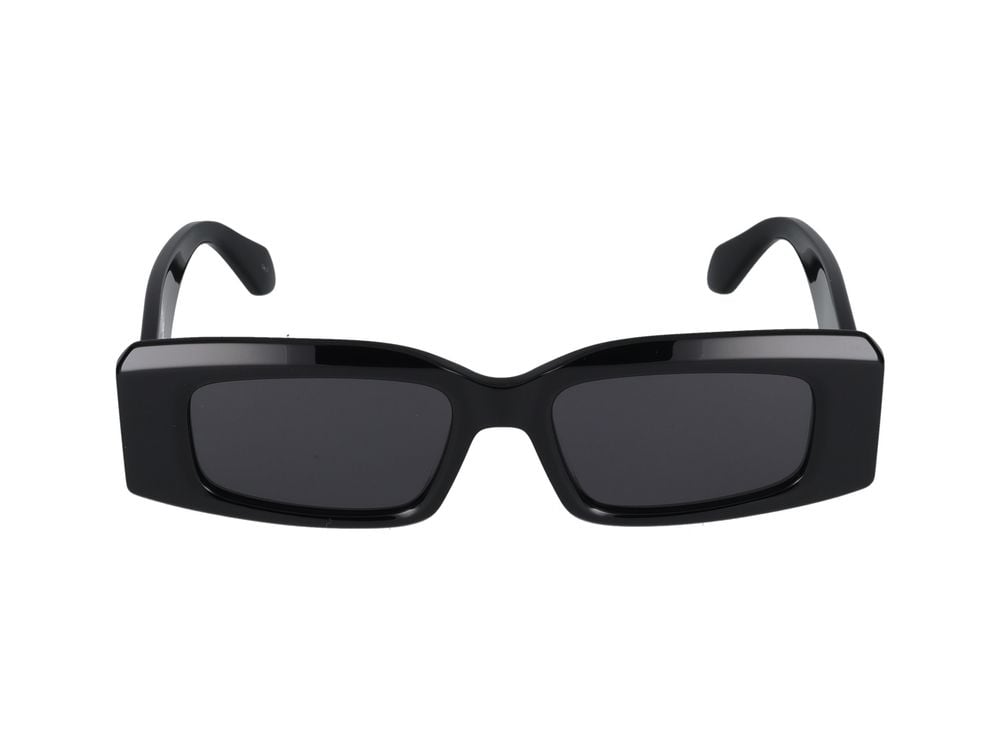 Alaïa Black Bold Oversized Rectangular Sunglasses Grijs