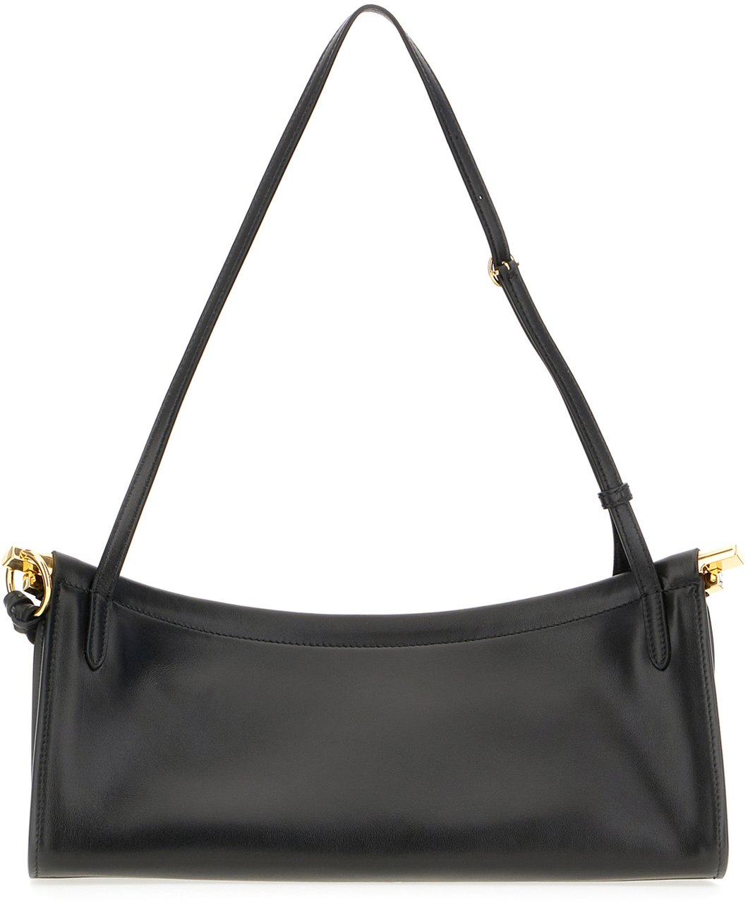 Alaïa Alaia Black leather medium East West shoulder bag Zwart