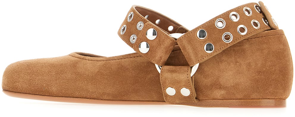 Alaïa Alaia Brown suede ballerinas Bruin