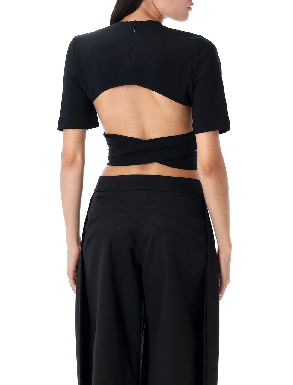 Alaïa Tie top Zwart