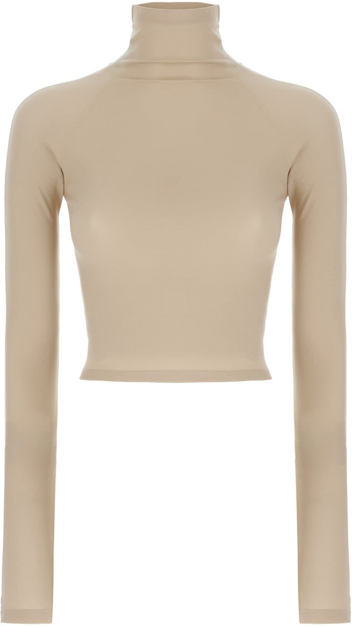 Alaïa Alaia Cappuccino stretch nylon top Neutraal