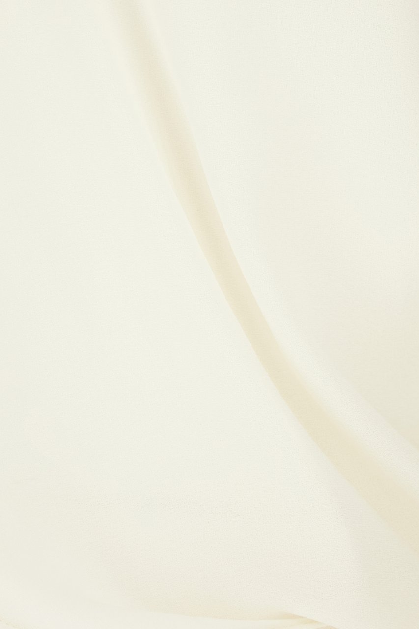 Alaïa Alaia Ivory georgette blouse Neutraal