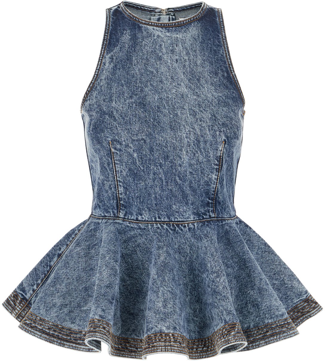 Alaïa Alaia Denim top Blauw