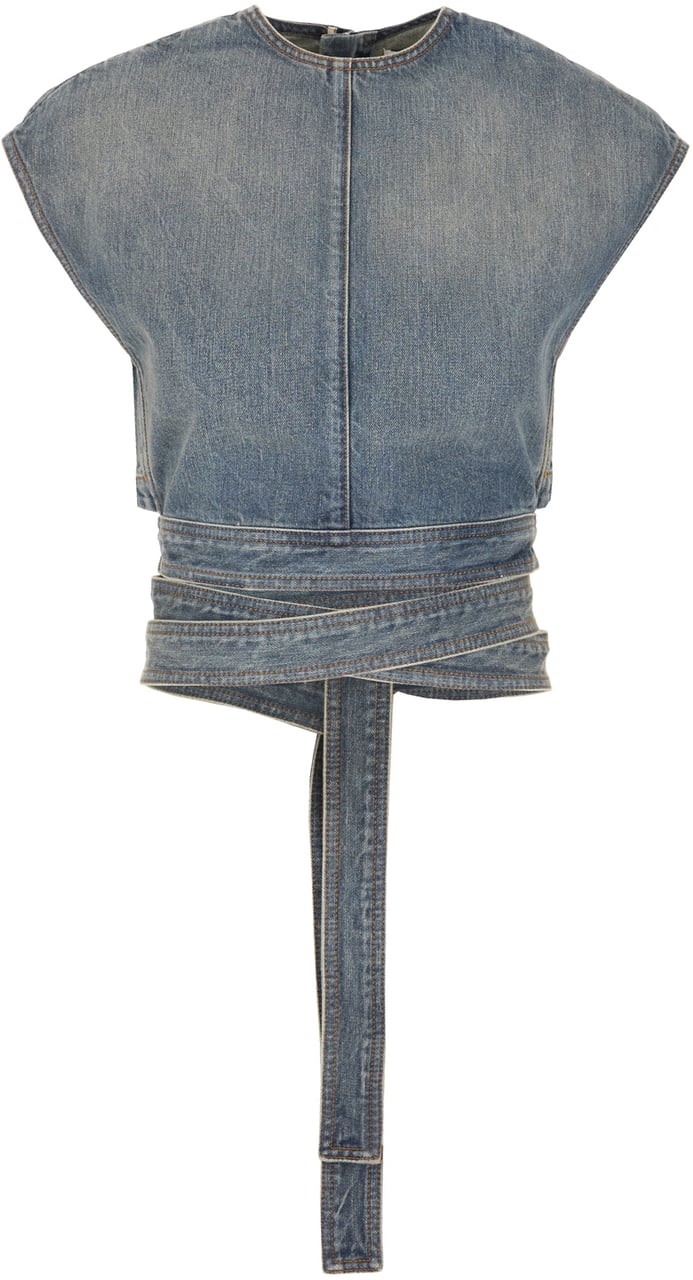 Alaïa Alaia Denim top Blauw