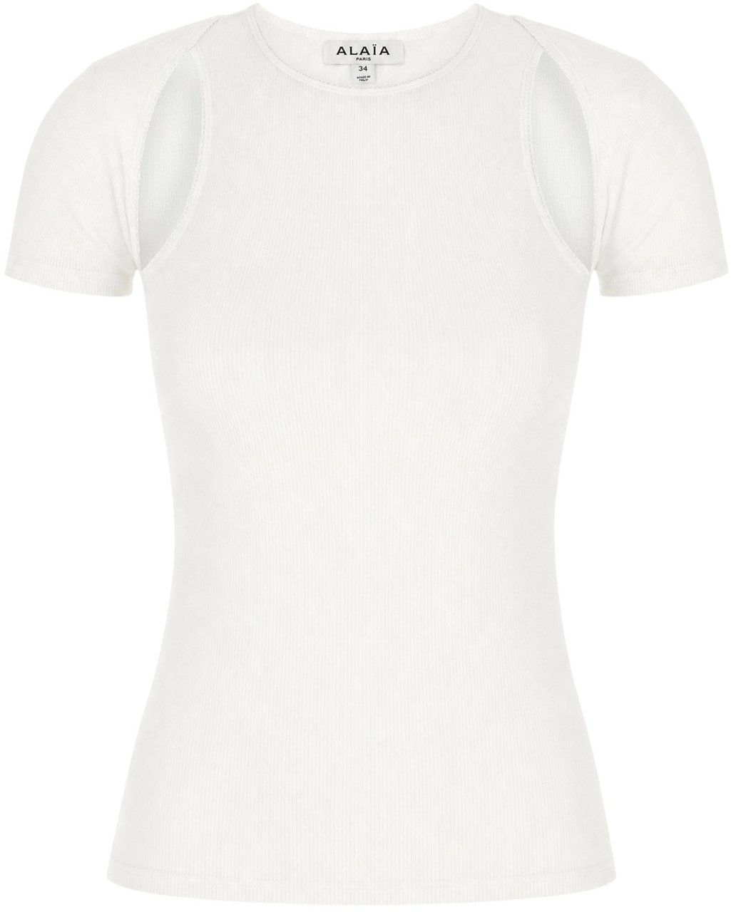 Alaïa Alaia White cotton blend t-shirt Wit