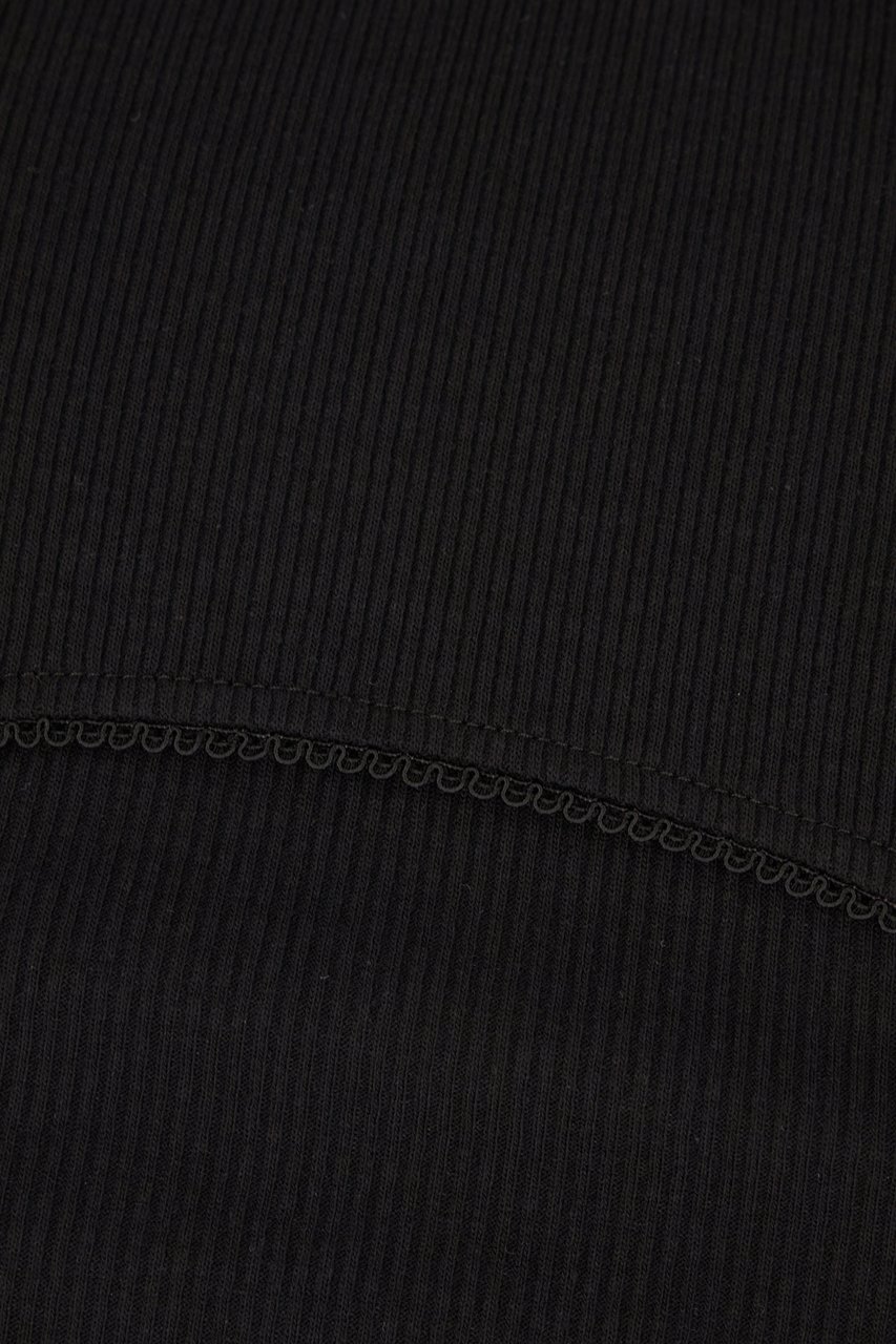 Alaïa Alaia Black cotton blend t-shirt Zwart