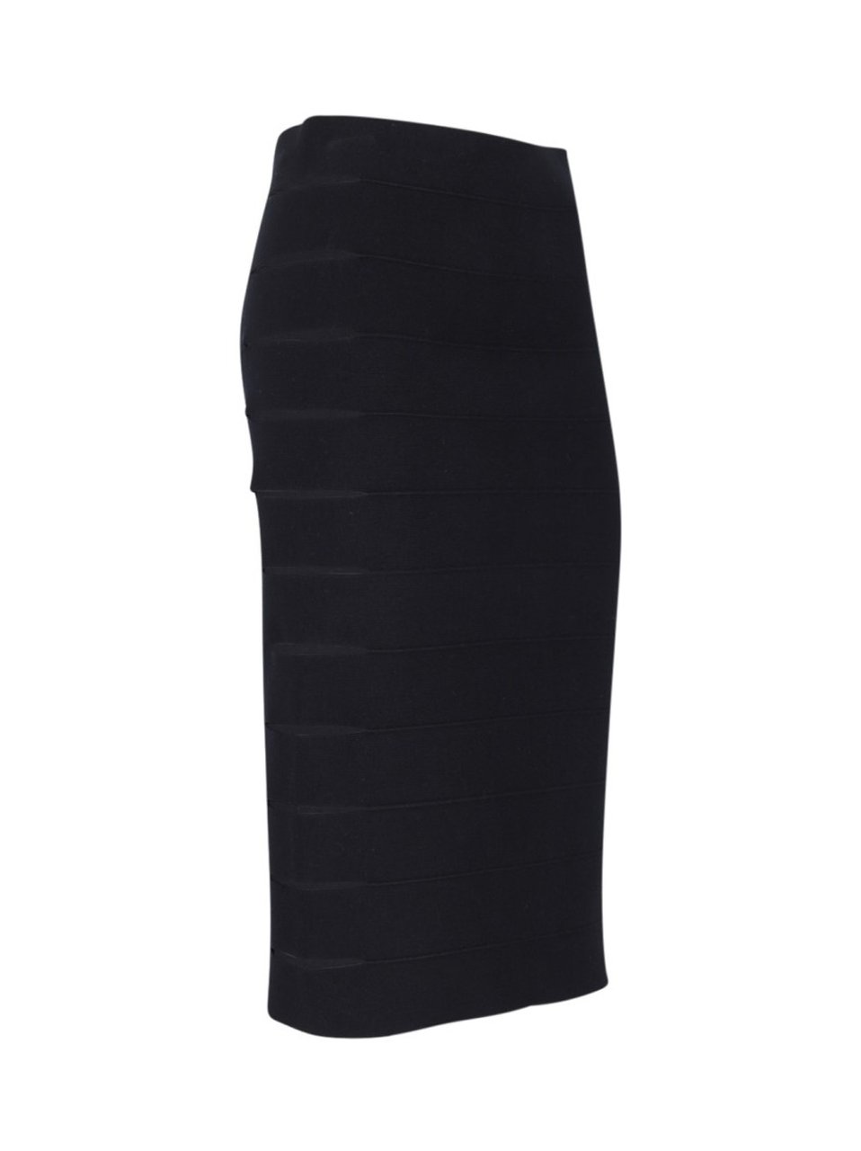 Alaïa Midi Pencil Skirt In Black Fabric Zwart
