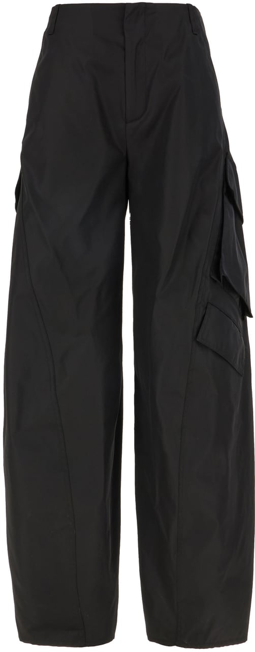 Alaïa Alaia Black nylon blend cargo pants Zwart
