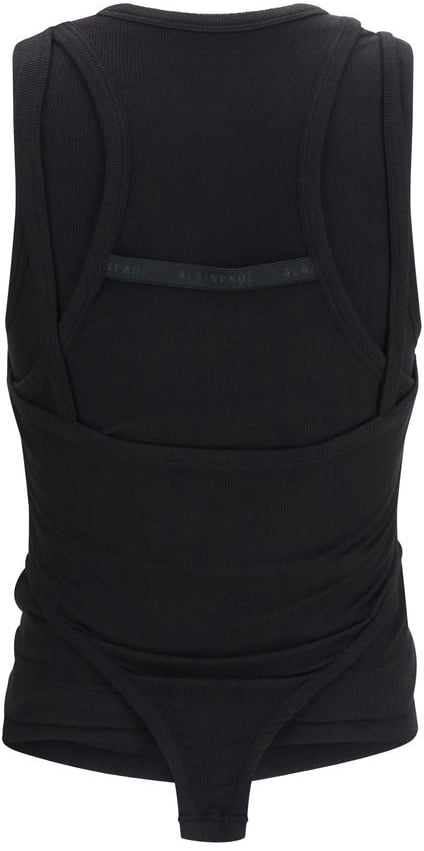 ALAINPAUL Black Lyocell Tank Tops Zwart