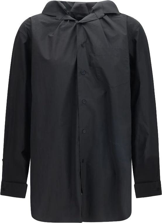 ALAINPAUL Black Cotton Shirt Zwart
