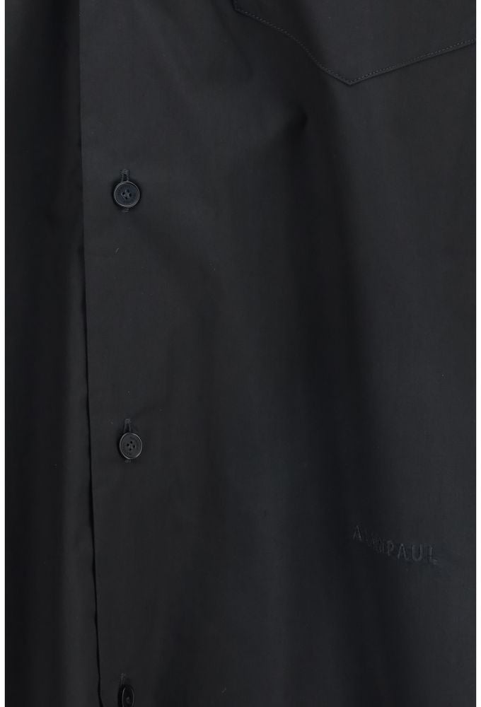 ALAINPAUL Black Cotton Shirt Zwart