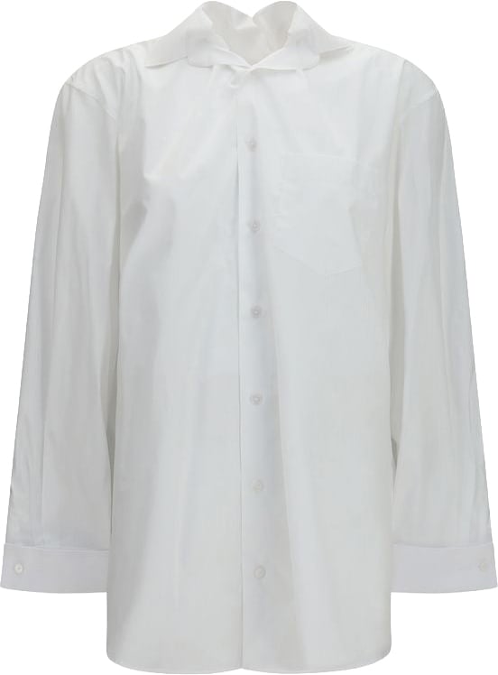 ALAINPAUL White Cotton Shirt Wit