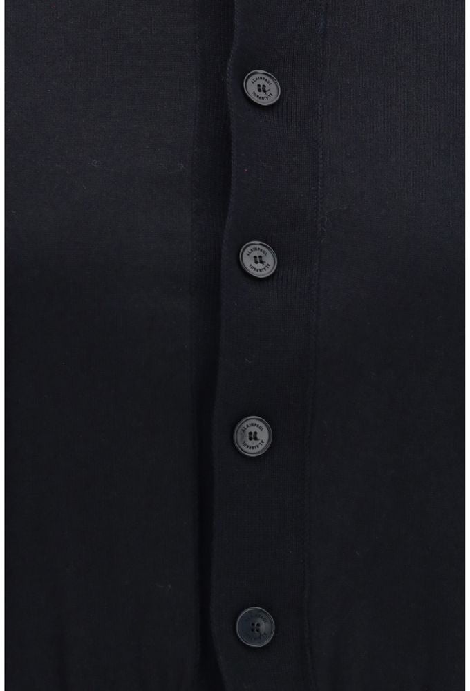 ALAINPAUL Black Cotton Cardigan Zwart