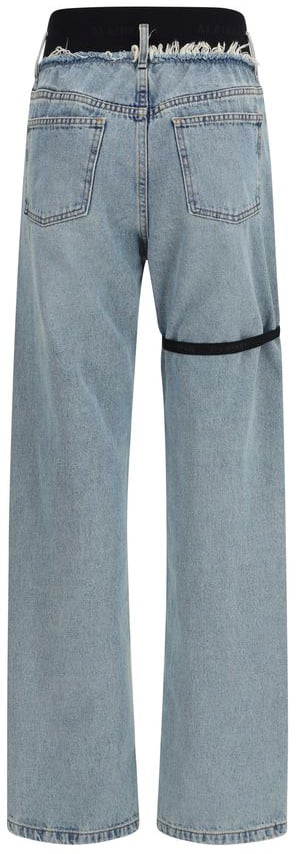 ALAINPAUL Blue Cotton High-Waisted Jean Blauw
