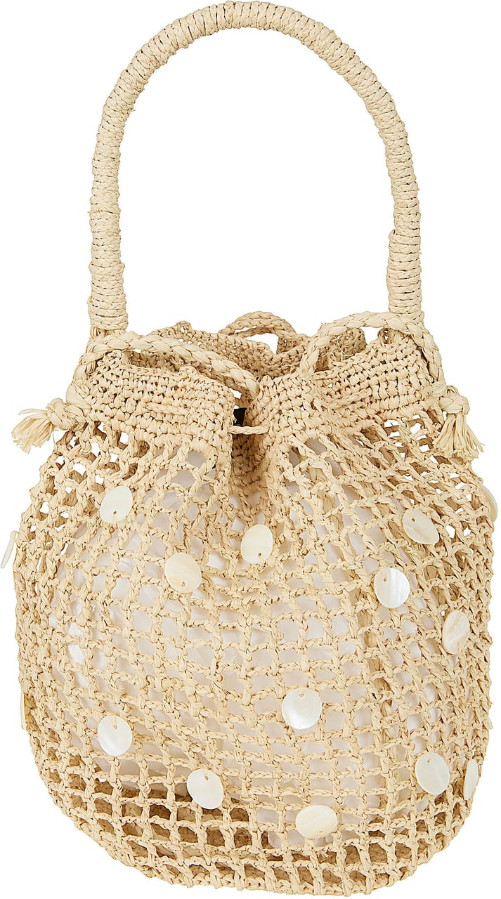 ALANUI PRECIOUS MOMENTS RAFFIA BAG Beige