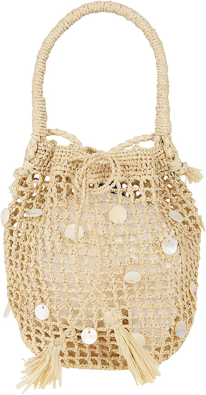 ALANUI PRECIOUS MOMENTS RAFFIA BAG Beige