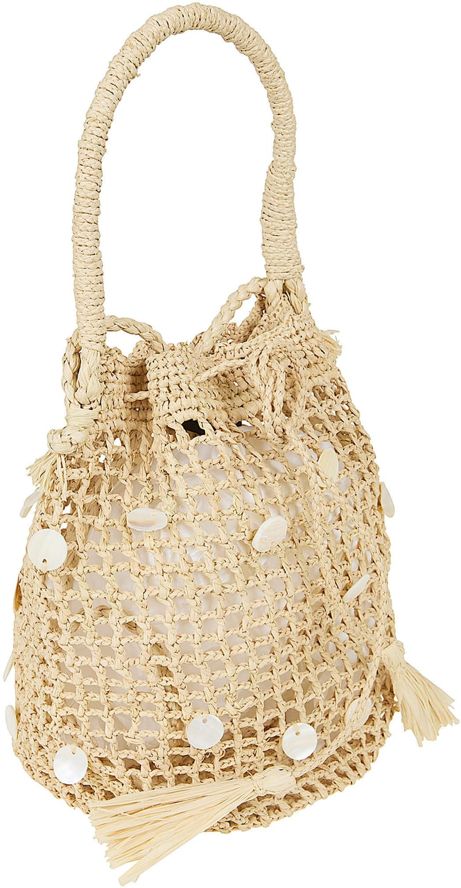 ALANUI PRECIOUS MOMENTS RAFFIA BAG Beige