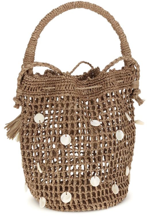 Alanui Alanui Brown Raffia Backet Bag Bruin