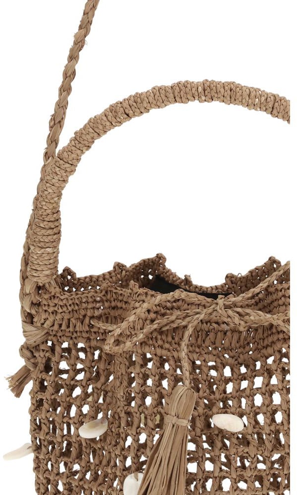 Alanui Alanui Brown Raffia Backet Bag Bruin